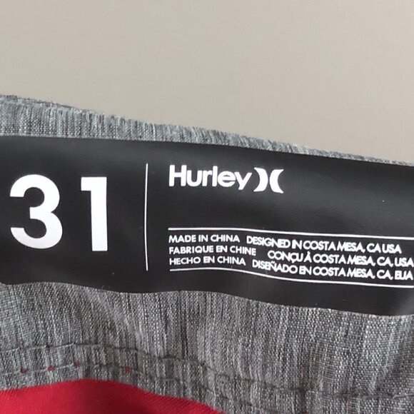 Hurley Phantom 20" One and Only Board Shorts Gym Red Men's Size 31 - Picture 3 of 6